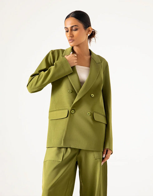 TAILORED OVERSIZED PANAMA BLAZER